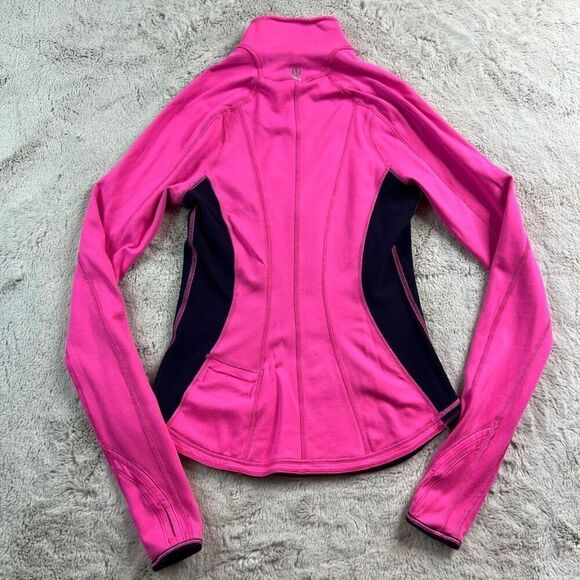 Lululemon Womens Size 4 Reversible Run U Turn Pullover 1/2 Zip Jacket Pink Purpl - Picture 6 of 12